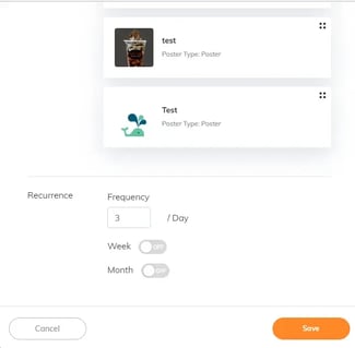 RUSH CMS Engagement module then General Settings tab, where you can set up the recurrence of your SMS, push notifs, and news or popup campaigns.