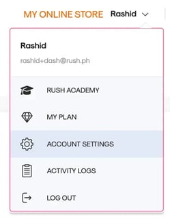 RUSH CMS Other Settings menu.