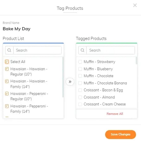 RUSH CMS Locations module then Tag Products tab, where you can set each of your products' availability in your branches.